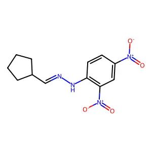 Cyclopentanecarbaldehyde 2,4-dinitrophenylhydrazone structure