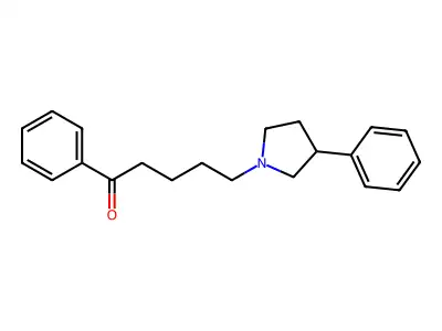 1-Phenyl-5-(3-phenylpyrrolidin-1-yl)pentan-1-one structure