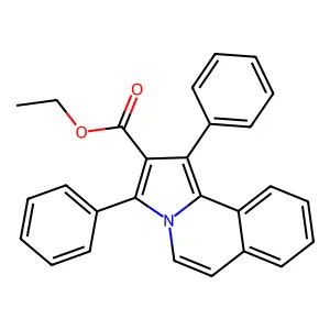 Ethyl 1,3-diphenylpyrrolo[2,1-a]isoquinoline-2-carboxylate structure