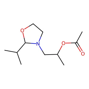 alpha-Methyl-2-(1-methylethyl)oxazolidine-3-ethyl acetate structure