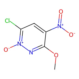 Pyridazine, 6-chloro-3-methoxy-4-nitro-, 1-oxide structure