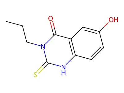 6-Hydroxy-3-propyl-2-sulfanyl-3,4-dihydroquinazolin-4-one structure