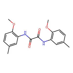 N,N'-bis(2-methoxy-5-methylphenyl)ethanediamide structure