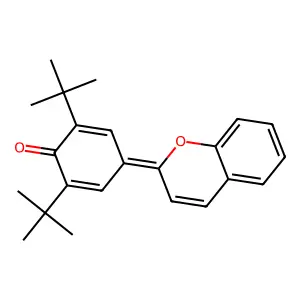 2,6-di-tert-butyl-4-(2H-chromen-2-ylidene)cyclohexa-2,5-dien-1-one structure