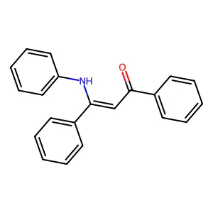 3-Anilino-1,3-diphenylprop-2-en-1-one structure