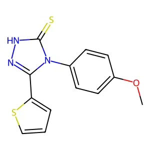 4-(4-methoxyphenyl)-5-(thiophen-2-yl)-4H-1,2,4-triazole-3-thiol structure