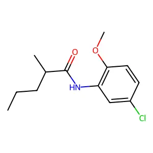 5'-Chloro-2'-methoxy-2-methylvaleranilide structure