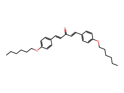 1,5-Bis(p-hexyloxyphenyl)-1,4-pentadien-3-one structure