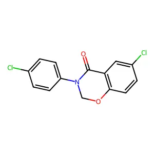 4H-1,3-Benzoxazin-4-one, 6-chloro-3-(p-chlorophenyl)-2,3-dihydro- structure