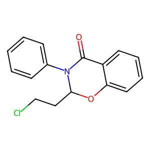 4H-1,3-Benzoxazin-4-one, 2-(2-chloroethyl)-2,3-dihydro-3-phenyl- structure
