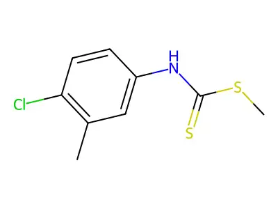 Carbanilic acid, 4-chloro-3-methyldithio-, methyl ester structure