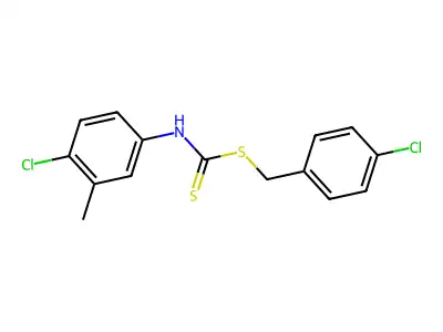 (4-Chlorophenyl)methyl (4-chloro-3-methylphenyl)carbamodithioate structure