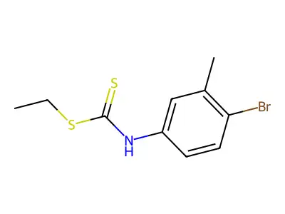 Carbanilic acid, 4-bromo-3-methyldithio-, ethyl ester structure