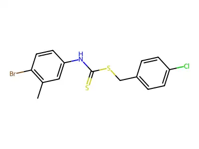 (4-Chlorophenyl)methyl (4-bromo-3-methylphenyl)carbamodithioate structure