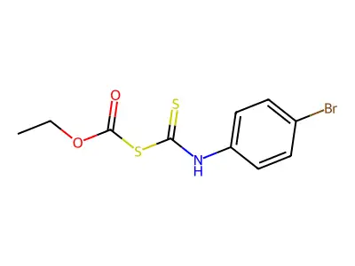 ethyl (4-bromophenyl)carbamothioylsulfanylformate structure