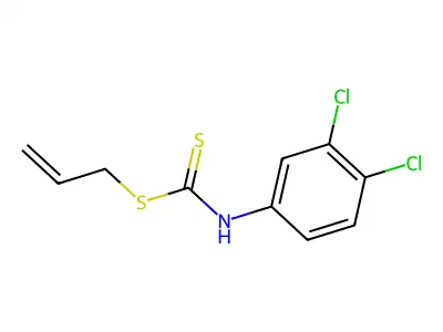 Carbanilic acid, 3,4-dichlorodithio-, allyl ester structure