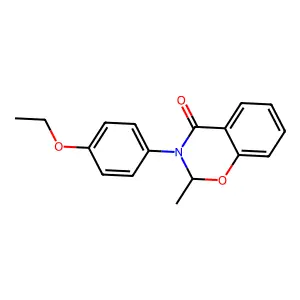 4H-1,3-Benzoxazin-4-one, 3-(p-ethoxyphenyl)-2,3-dihydro-2-methyl- structure