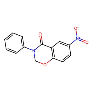 4H-1,3-Benzoxazin-4-one, 2,3-dihydro-6-nitro-3-phenyl- structure