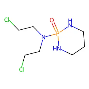 2-(Bis(2-chloroethyl)amino)-1,3,2-diazaphosphinane 2-oxide structure