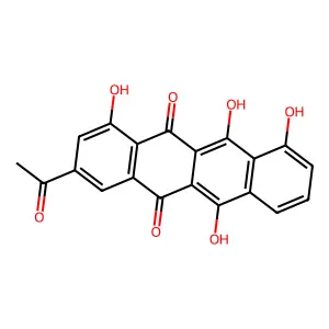 3-Acetyl-1,6,10,11-tetrahydroxytetracene-5,12-dione structure
