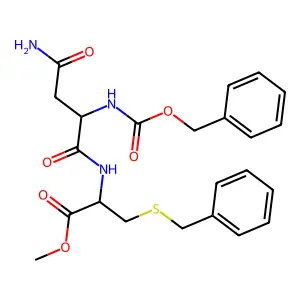 Z-Asp(NH2)-Cys(CH2-Ph)-OMe structure