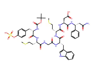 Cholecystokinin (27-33), t-butyloxycarbonyl- structure