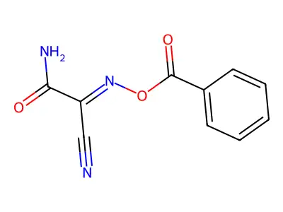 [(2-Amino-1-cyano-2-oxoethylidene)amino] benzoate structure