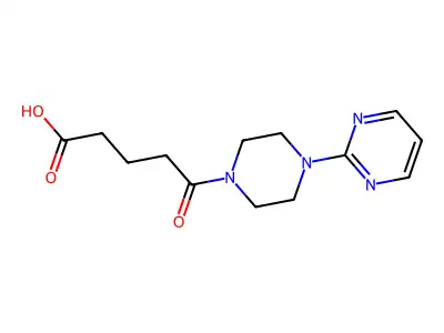 delta-Oxo-4-(2-pyrimidinyl)-1-piperazinepentanoic acid structure