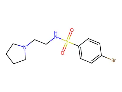 4-bromo-N-(2-pyrrolidin-1-ylethyl)benzenesulfonamide structure