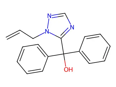 Diphenyl[1-(prop-2-en-1-yl)-1H-1,2,4-triazol-5-yl]methanol structure