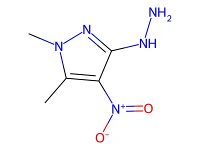 3-Hydrazinyl-1,5-dimethyl-4-nitro-1H-pyrazole structure
