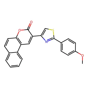 2-[2-(4-methoxyphenyl)-1,3-thiazol-4-yl]-3H-benzo[f]chromen-3-one structure