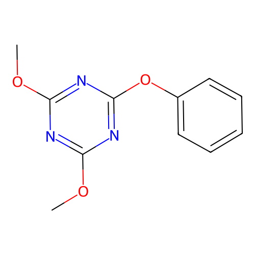 2,4-Dimethoxy-6-phenoxy-1,3,5-triazine structure