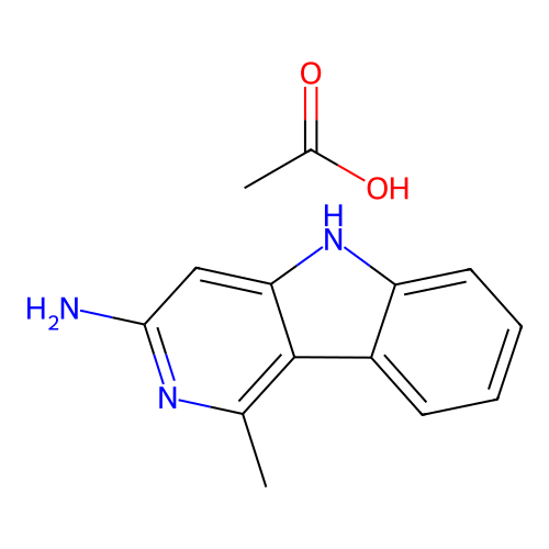 3-Amino-1-methyl-5H-pyrido[4,3-b]indole acetate structure