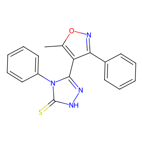 5-(5-Methyl-3-phenyl-isoxazol-4-yl)-4-phenyl-4H-[1,2,4]triazole-3-thiol structure