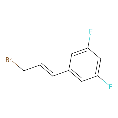 (E)-1-(3-bromoprop-1-en-1-yl)-3,5-difluorobenzene structure
