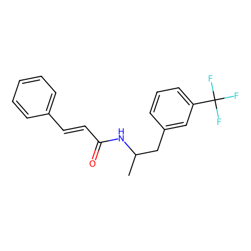 Propenamide, N-(alpha-methyl-m-trifluoromethylphenethyl)-3-phenyl- structure