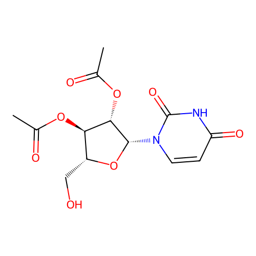 1-(2-O,3-O-Diacetyl-|A-D-arabinofuranosyl)uracil structure