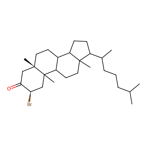 (2R,5S)-2-bromo-5,10,13-trimethyl-17-(6-methylheptan-2-yl)-2,4,6,7,8,9,11,12,14,15,16,17-dodecahydro-1H-cyclopenta[a]phenanthren-3-one structure
