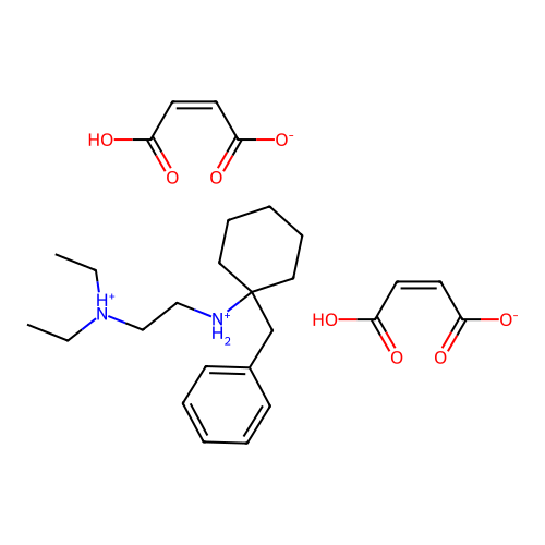 Ethylenediamine, N'-(1-benzylcyclohexyl)-N,N-diethyl-, maleate (1:2) structure