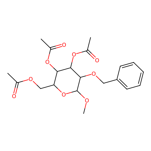 Methyl 2-O-benzyl-3,4,6-tri-O-acetyl-B-D-mannopyranoside structure