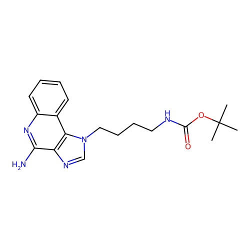 Tert-butyl 4-(4-amino-1h-imidazo[4,5-c]quinolin-1-yl)butylcarbamate structure