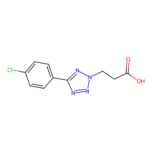 3-[5-(4-Chloro-phenyl)-tetrazol-2-yl]-propionic acid structure