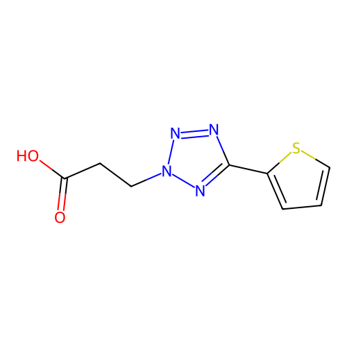 3-(5-Thiophen-2-yl-tetrazol-2-yl)-propionic acid structure