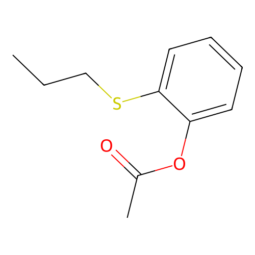 Acetic acid 2-propylsulfanyl-phenyl ester structure