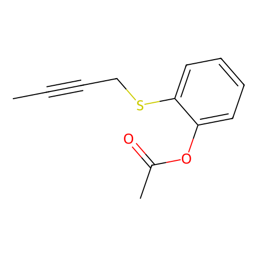 Acetic acid 2-but-2-ynylsulfanyl-phenyl ester structure