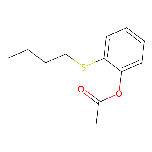 Acetic acid 2-butylsulfanyl-phenyl ester structure