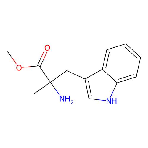 methyl 2-amino-3-(1H-indol-3-yl)-2-methylpropanoate structure