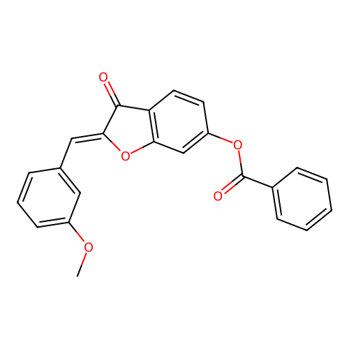 2-[(3-Methoxyphenyl)methylene]-3-oxobenzo[3,4-b]furan-6-yl benzoate structure