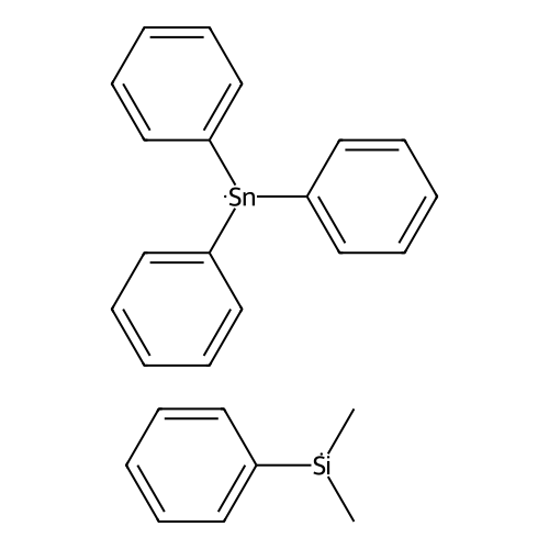 Triphenylstannyl-phenyldimethylsilane structure